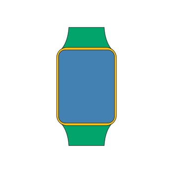 Illustration smartwatch retro unique design vector
