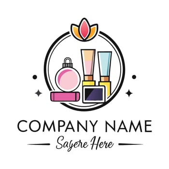 beauty products logo design template white background vector