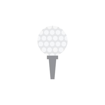 Flat golf ball isolated on white background vector