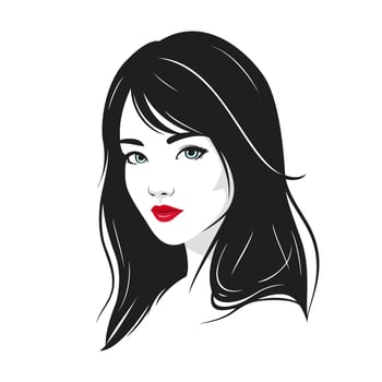 Chic Brunette Beauty vector