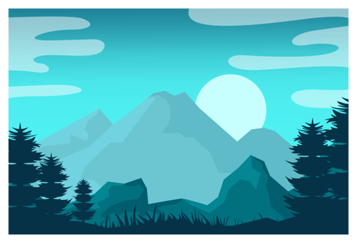 Misty Mountain and Lake View in the Early Hours png