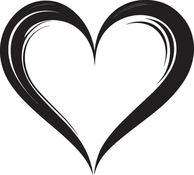 Monochrome heart outline icon design vector