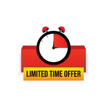 Limited time promotion design vector