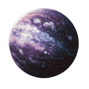 A purple planet with stars and planets png