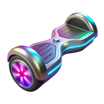magnificent modern Futuristic Self Balancing Scooter with LED Lights high quality png