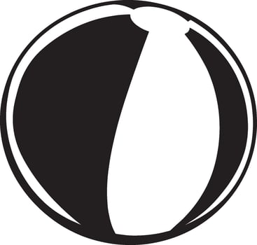 beach ball icon black illustration vector