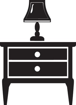 Nightstand furniture icon black illustration vector