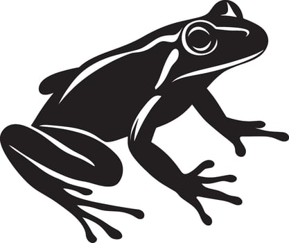 Frog simple silhouette black illustration vector