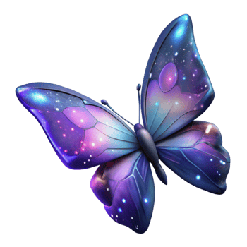 Cosmic Butterfly A Digital Artwork of Celestial Wings png
