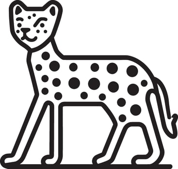 Leopard icon black illustration vector