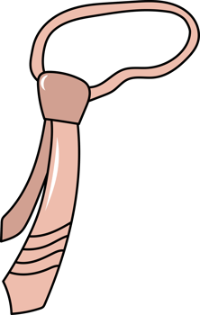 Illustration of a Soft Pink Necktie png