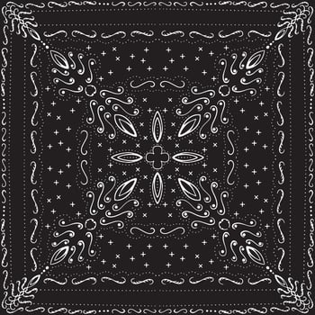 a black and white bandana vector