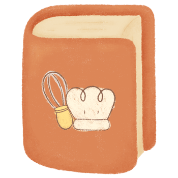 Orange Food recipe book png
