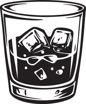 Whiskey icon in black style. vector