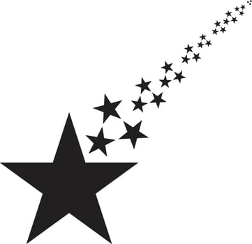 Shooting Star Silhouette vector