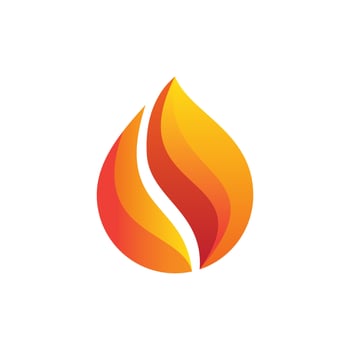 logo orange Fire flame vector