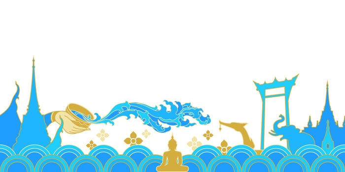 songkran thailand water festival flat illustration vector