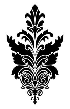 Decorative vintage line art with classic black graphic elements. vector