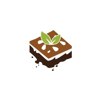 illustration of a chocolate brownie vector