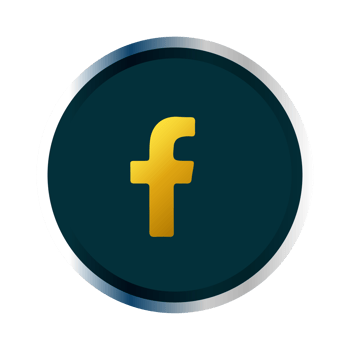 The facebook logo in a black circle png