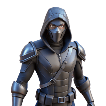 Hooded Masked Vigilante 3D Render of Futuristic Armored Combat Suit png