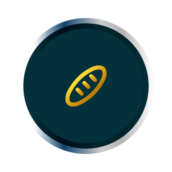 A bread icon on a black background png