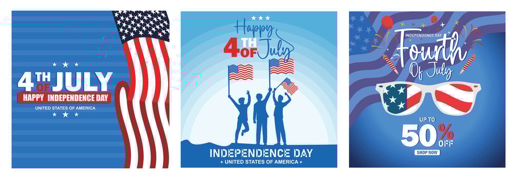 US Independence Day celebration showing patriotism and national pride. vector