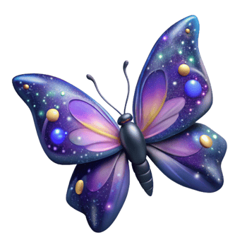 Cosmic Butterfly A Celestial Insect Illustration png