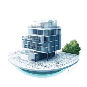 Modern Building Architectural Design Model 3D eco plan city home glass png