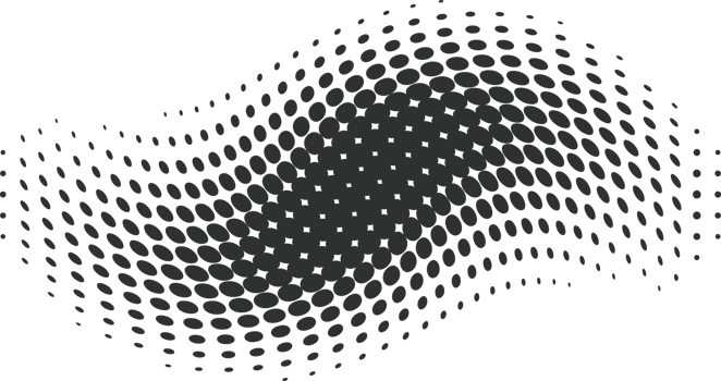 Dotted shape. Abstract gradient wavy element. Halftone geometric line with gradation texture. Curved element. png