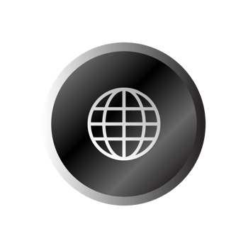 Globe icon on flat shape flat png