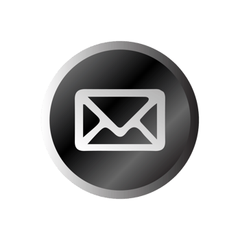 An email icon on a flat shape png