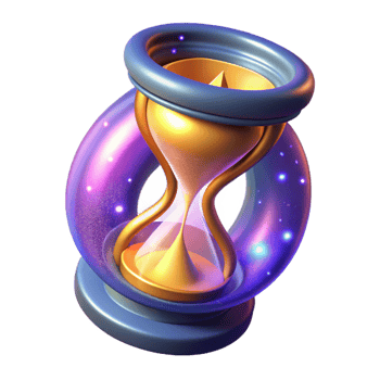 vibrant artistic Cosmic Hourglass A Digital Render of Time and Space detailed png