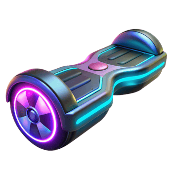 elegant abstract Futuristic Self Balancing Scooter with LED Lights genuine png