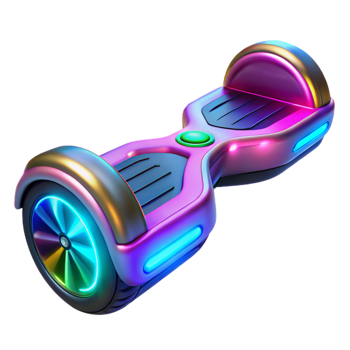 impressive rustic Futuristic Self Balancing Scooter with LED Lights genuine png
