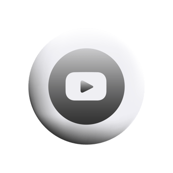 Youtube flat logo on white circle flat png