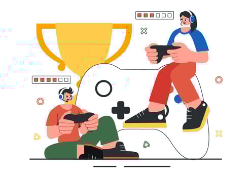 Gaming Battle Arena Illustration of a Cyber Sports Championship Event vector