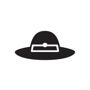 Hat icon black illustration vector