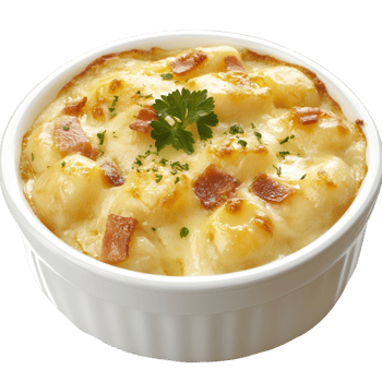 French Tartiflette Cuisine on transparent background. png
