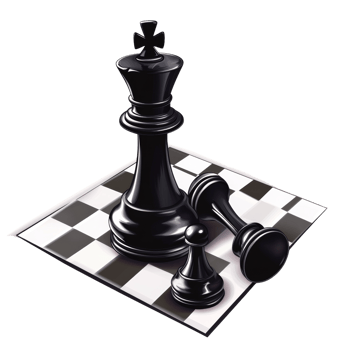 Black Chess King Stands Victorious Over Fallen Pieces png