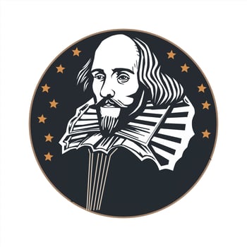 Shakespeare Day With Liitle Star Design vector
