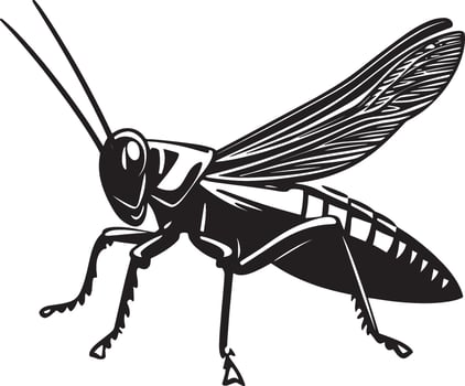 Grasshopper icon black illustration vector
