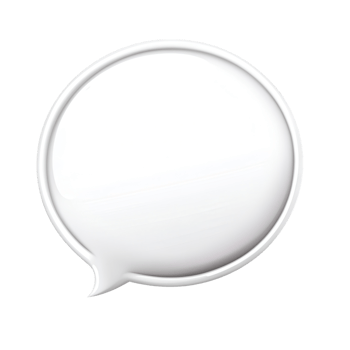 Blank White Speech Bubble on transparent background. png