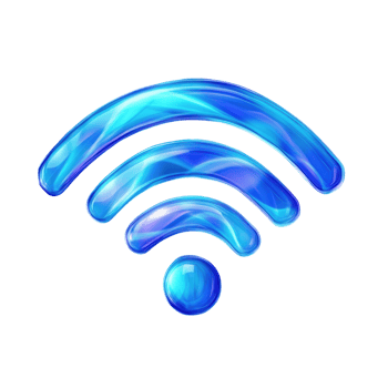 Blue Wifi Icon Digital Design on transparent background. png