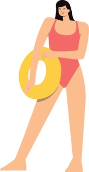 Illustration of People Activities on the Beach. vector