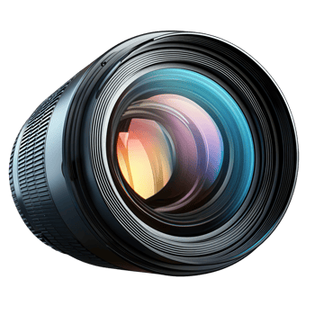 Camera Lens Intricate Details on transparent background. png