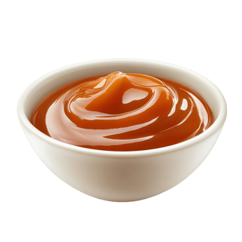 Sweet Caramel Sauce Drizzle on transparent background. png