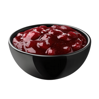Cranberry Sauce Bowl Autumn Food on transparent background. png