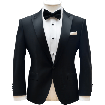 Elegant Black Tuxedo Fashion on transparent background. png