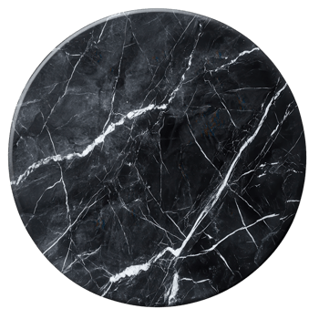 Elegant Black Marble Mousepad on transparent background. png